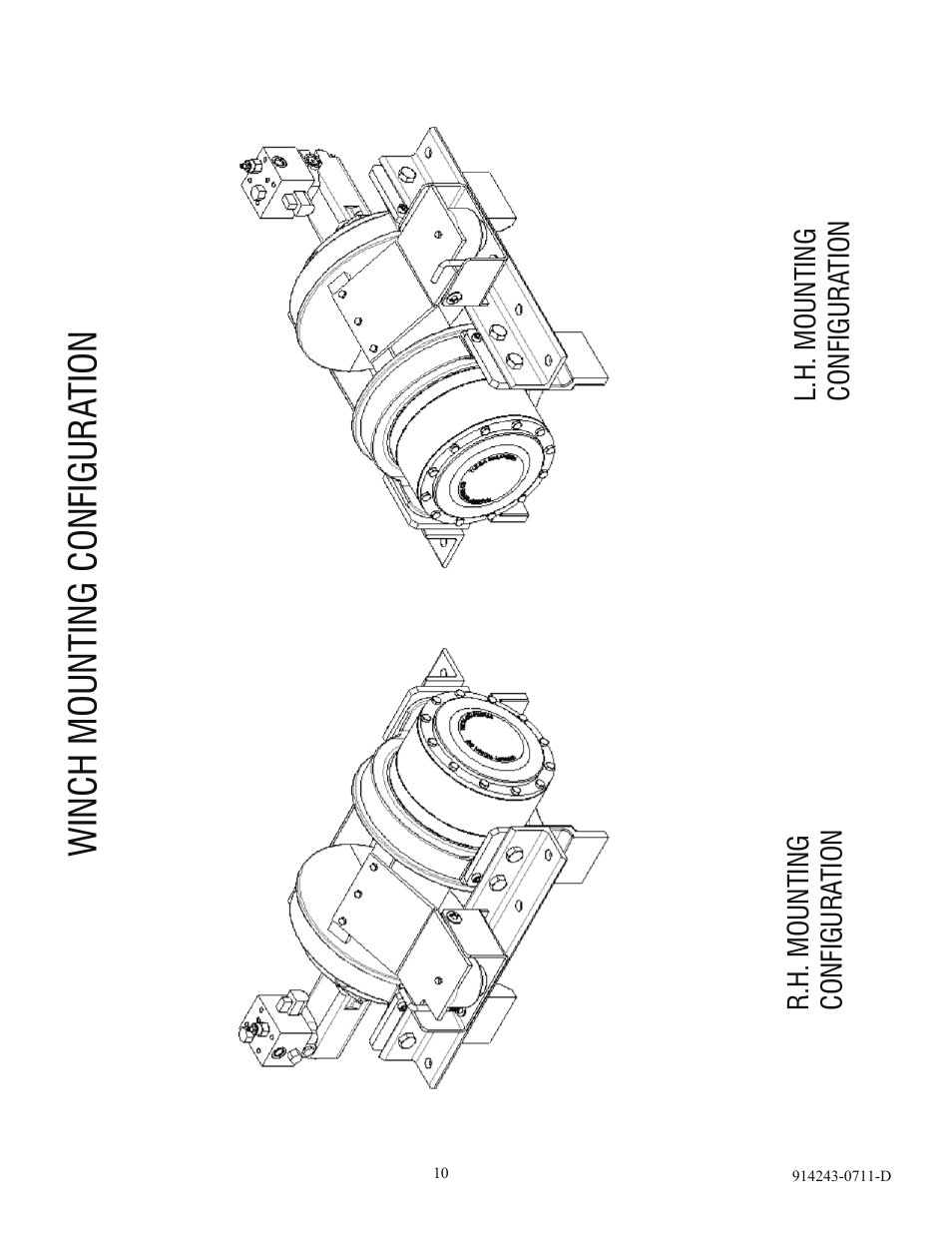 Winch mounting configur at ion | Ramsey Winch HD-P40000 W/TNR & 2 SPEED MOTOR User Manual | Page 12 / 19