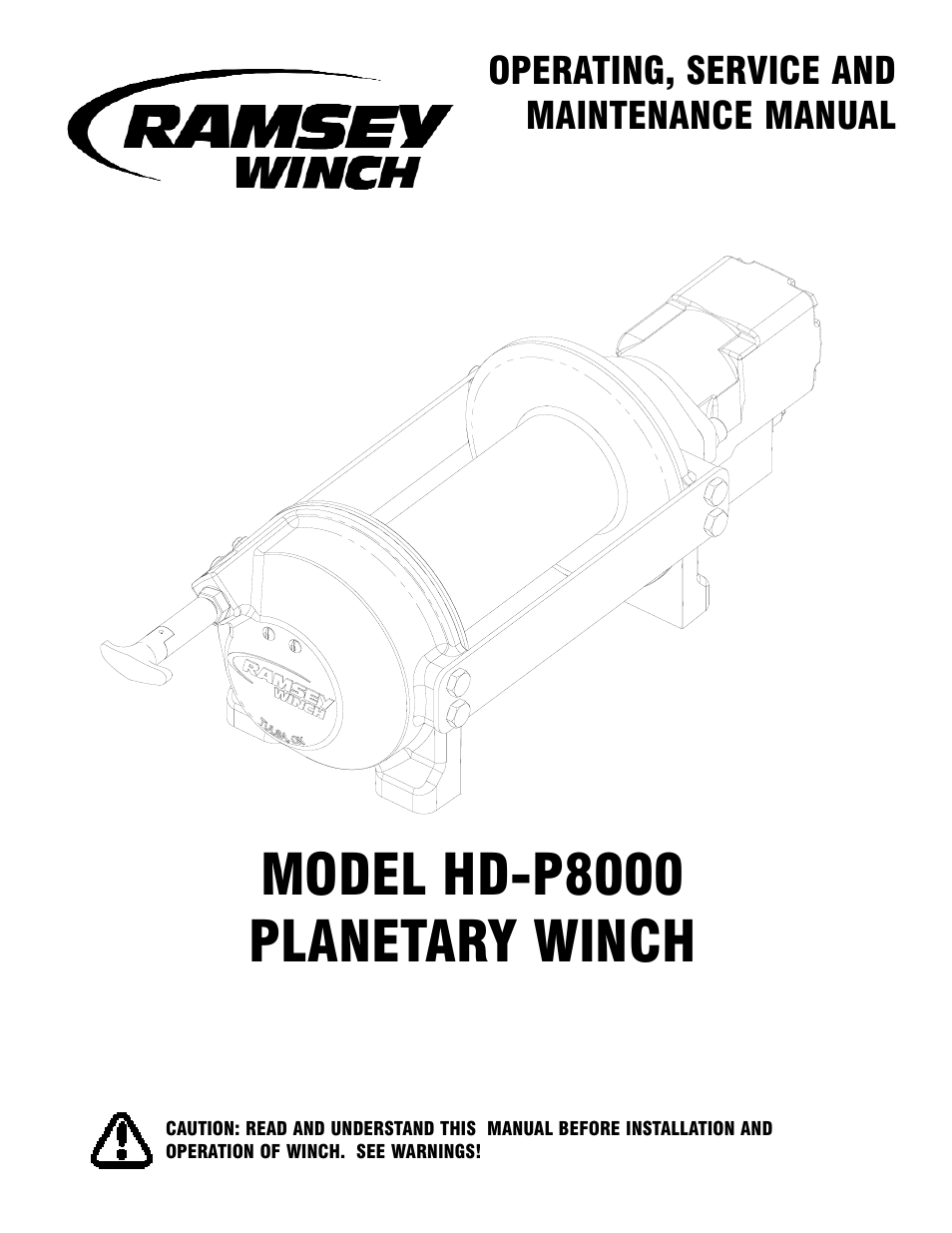 Ramsey Winch HD-P8000 914178-0209 User Manual | 24 pages