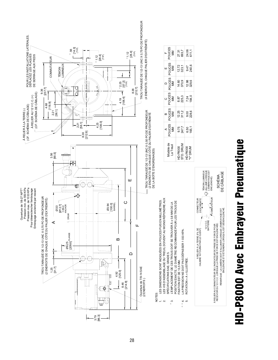 Hd -p8000 avec embrayeur p neumatique | Ramsey Winch HD-P8000 User Manual | Page 28 / 64