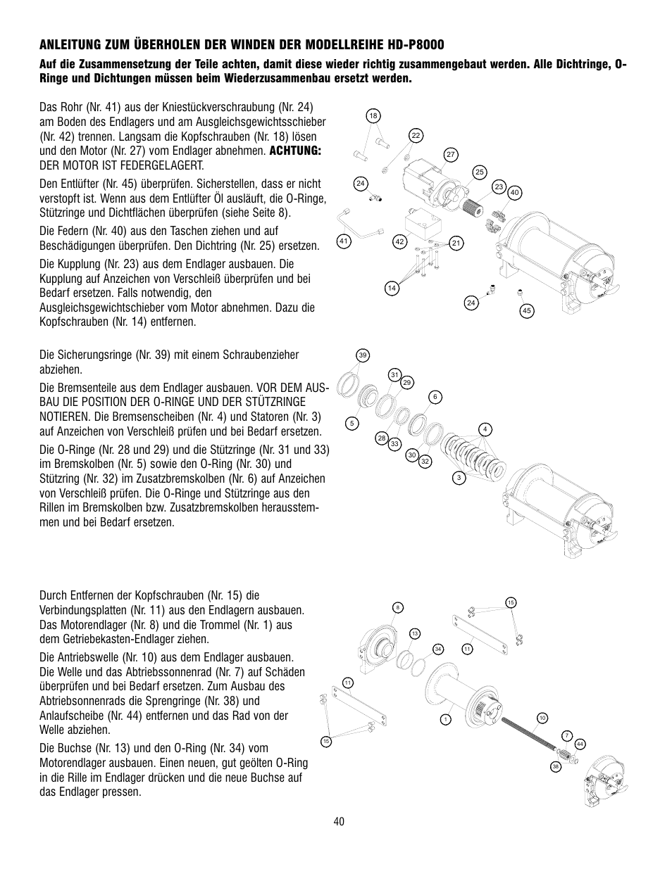 Ramsey Winch HD-P8000 User Manual | Page 40 / 64