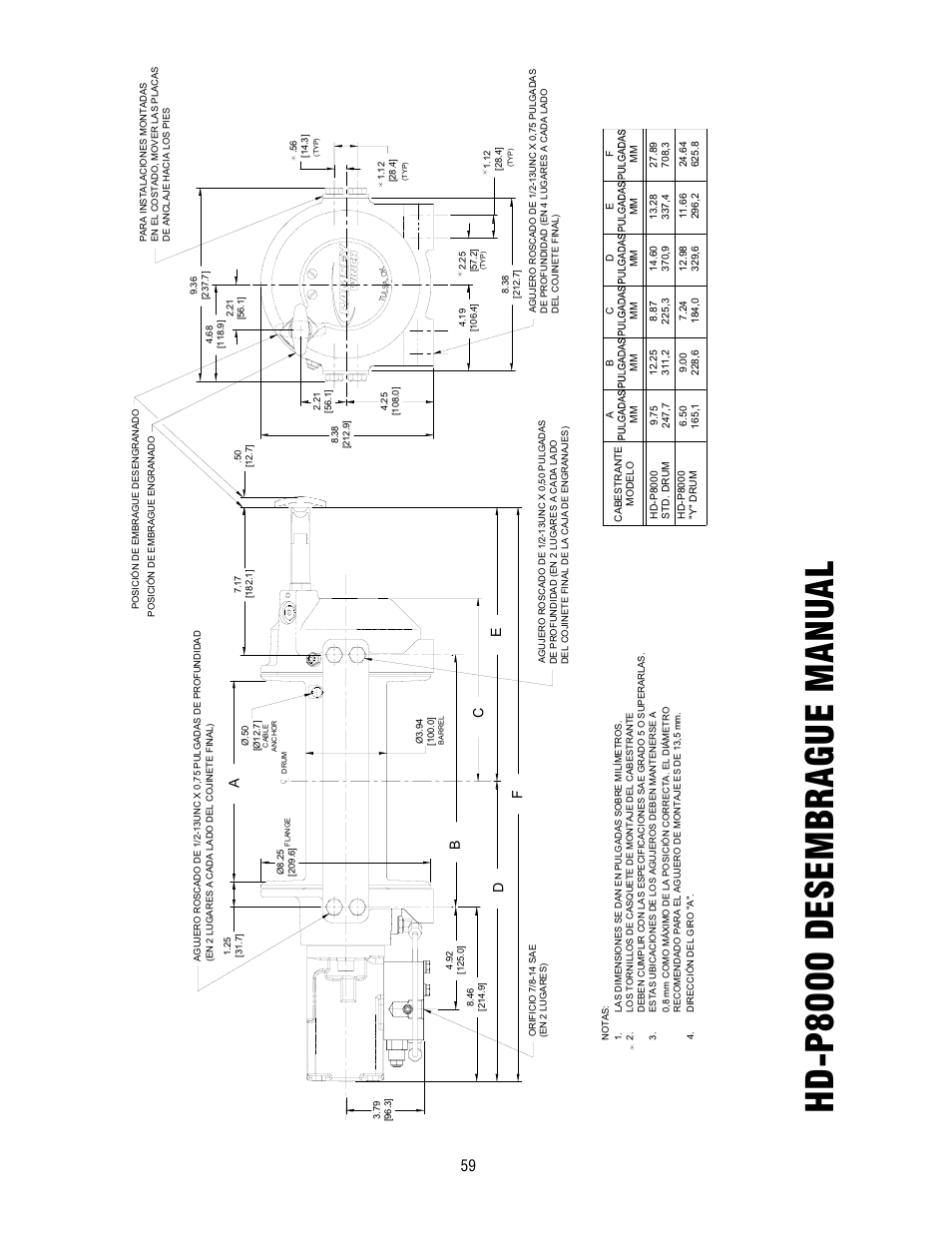 Hd -p8000 desembrague manu al | Ramsey Winch HD-P8000 User Manual | Page 59 / 64