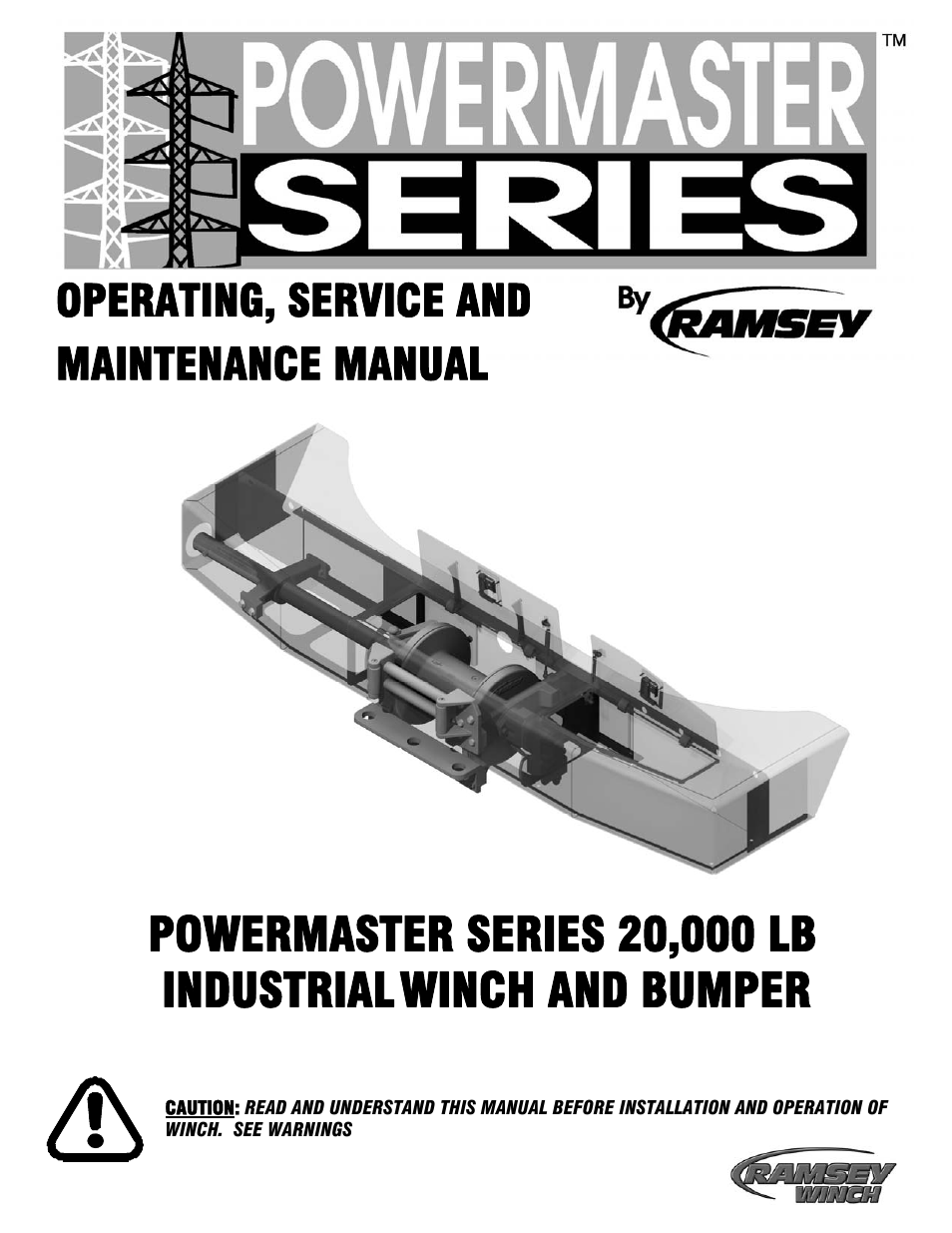 Ramsey Winch Powermaster Series 20K Bumper and Winch User Manual | 20 pages