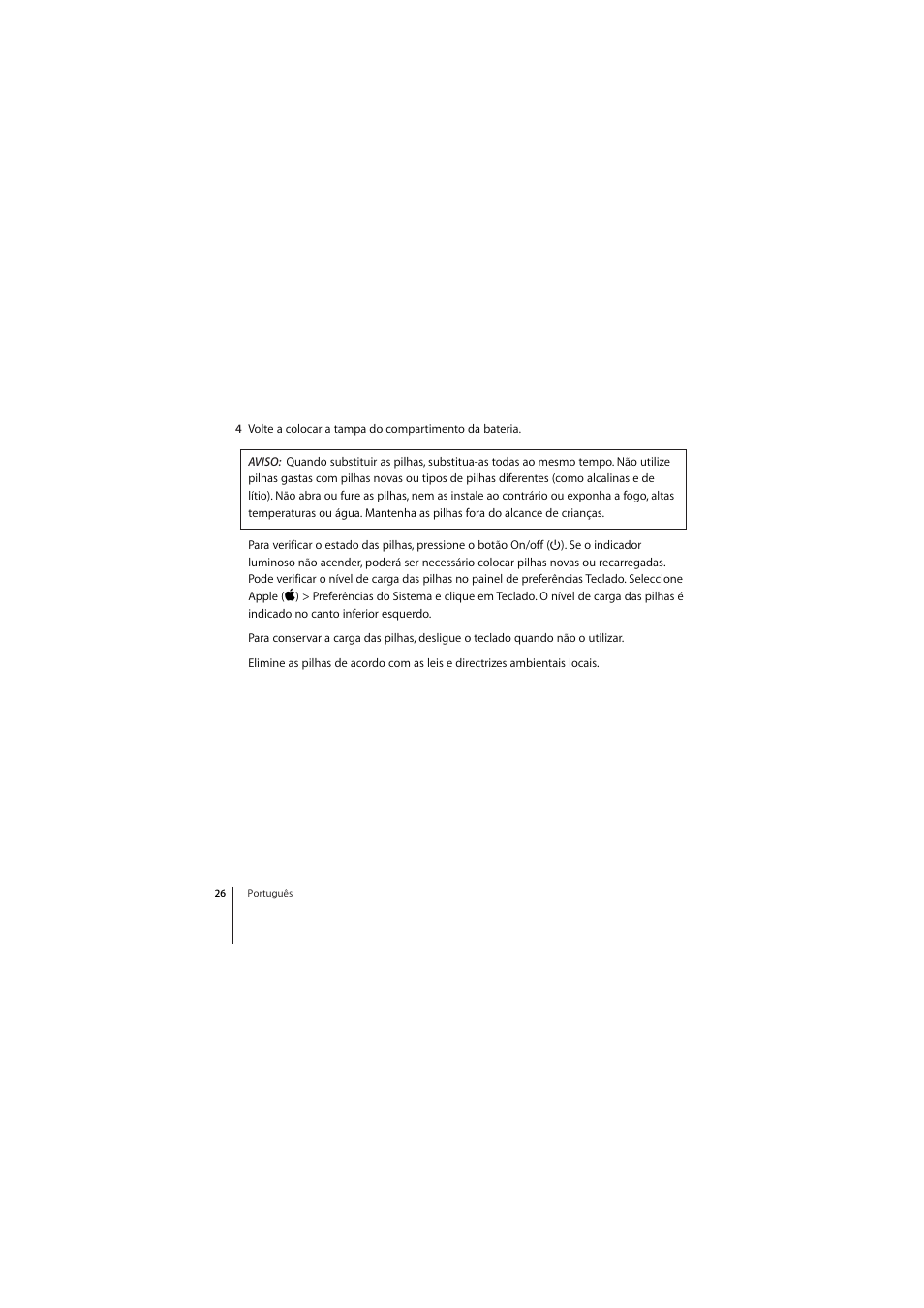 Apple Wireless Keyboard (2009) User Manual | Page 26 / 44