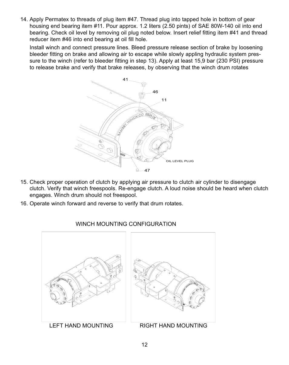 Ramsey Winch RPH 111,2 Planetary Industrial User Manual | Page 15 / 81