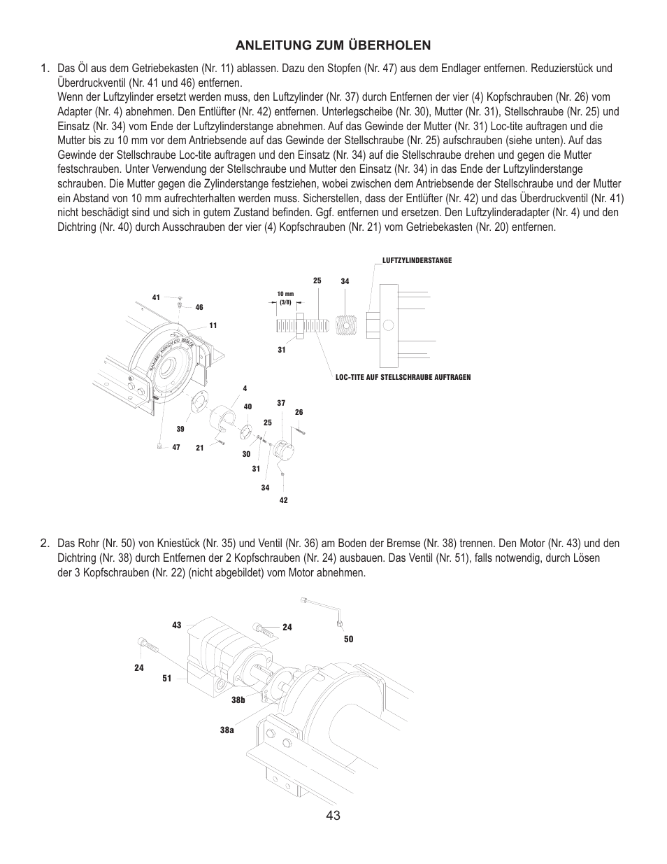 Anleitung zum überholen | Ramsey Winch RPH 111,2 Planetary Industrial User Manual | Page 48 / 81