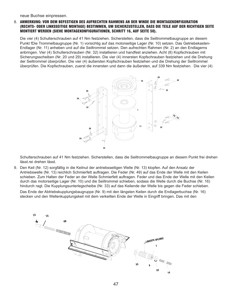 Neue buchse einpressen | Ramsey Winch RPH 111,2 Planetary Industrial User Manual | Page 52 / 81