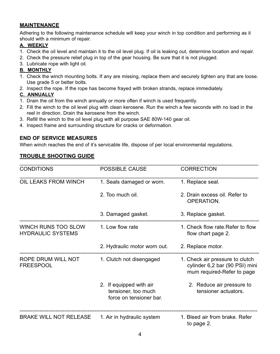 Ramsey Winch RPH 111,2 Planetary Industrial User Manual | Page 7 / 81