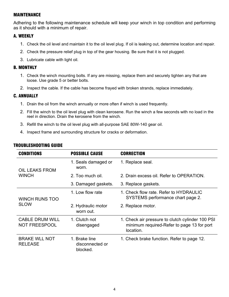 Ramsey Winch RPH 45000 OVERWOUND W/ AIR TENSIONER & 2 SPEED MOTOR User Manual | Page 6 / 20