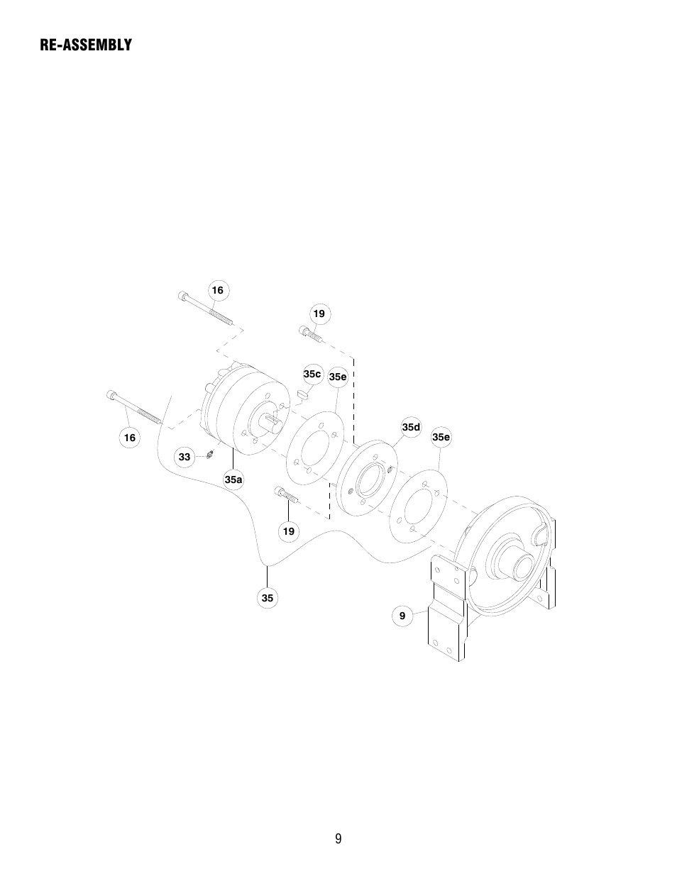 Re-assembly | Ramsey Winch RPH 50000 UW/TNR & 2 SPEED MOTOR User Manual | Page 11 / 29