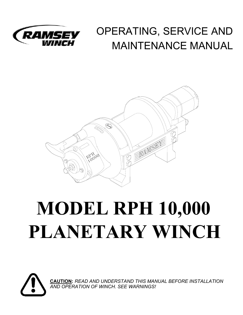 Ramsey Winch RPH-10000 User Manual | 28 pages