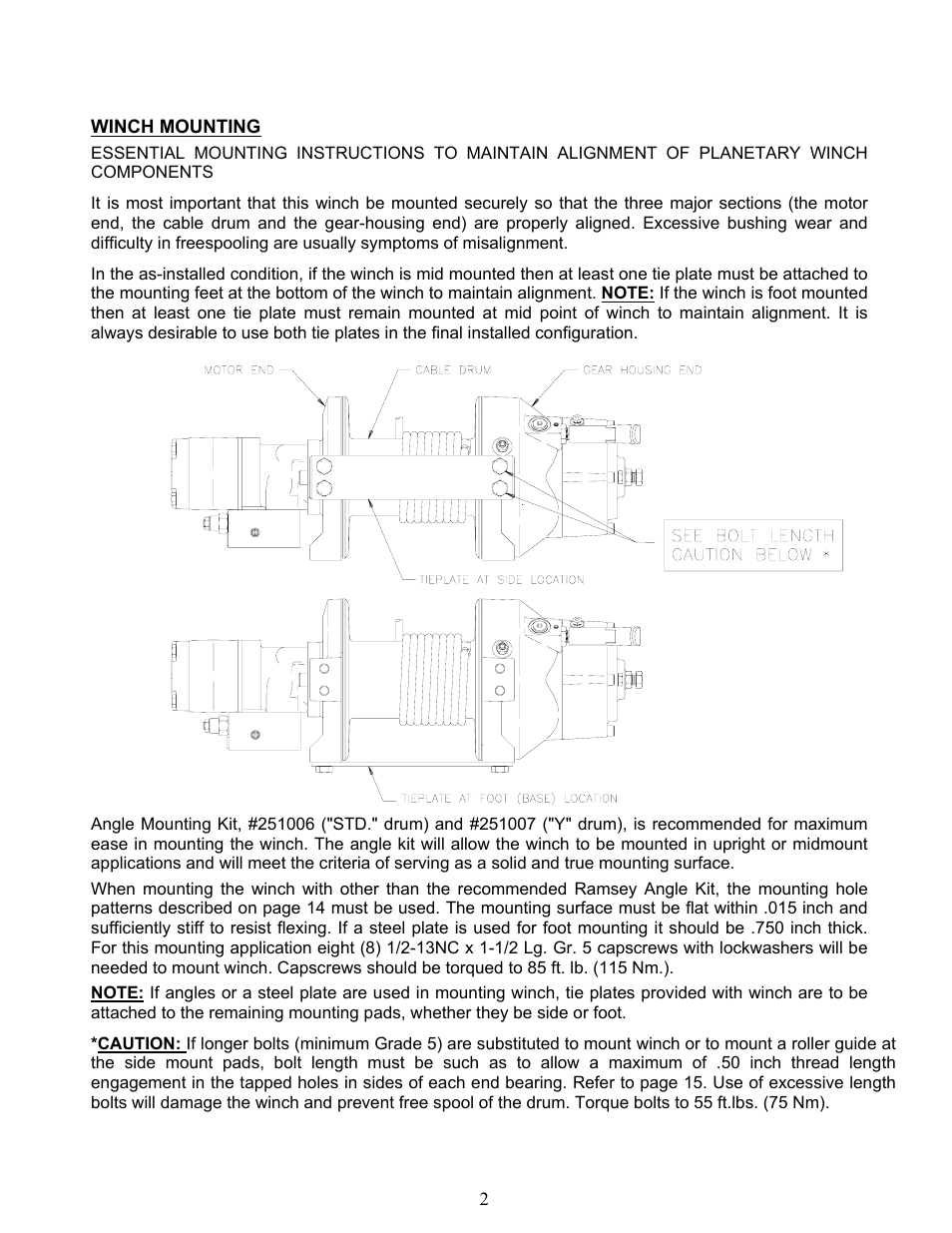 Ramsey Winch RPH-10000 User Manual | Page 5 / 28