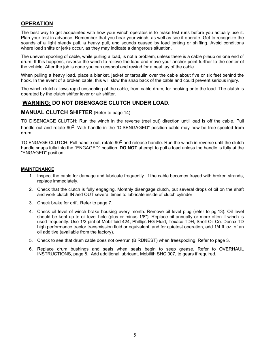 Ramsey Winch RPH-10000X User Manual | Page 7 / 20