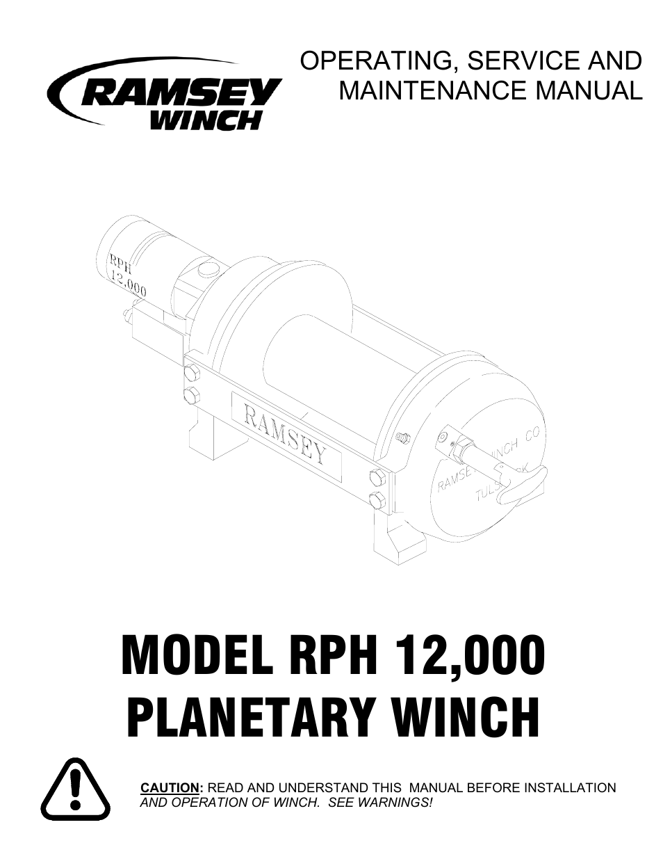 Ramsey Winch RPH-12000 User Manual | 24 pages