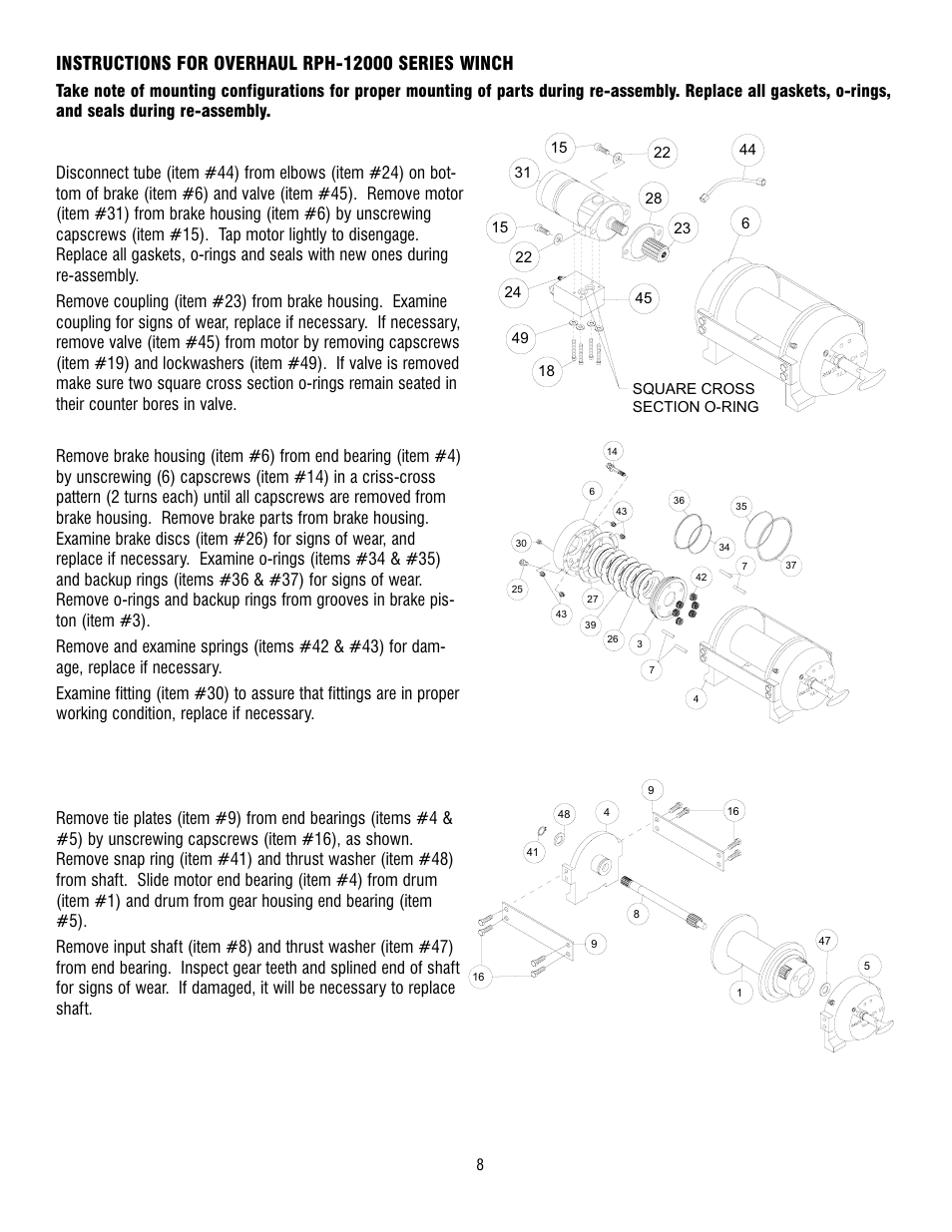 Ramsey Winch RPH-12000 User Manual | Page 8 / 72