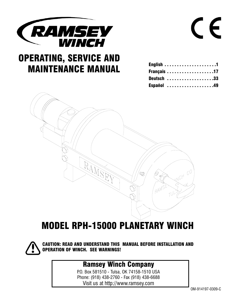 Ramsey Winch RPH-15000 User Manual | 64 pages