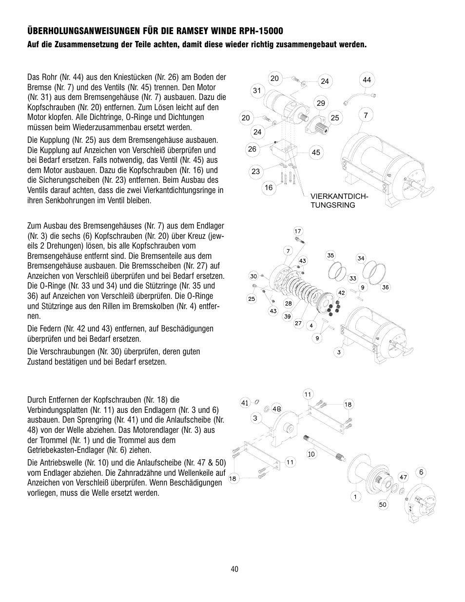 Ramsey Winch RPH-15000 User Manual | Page 40 / 64