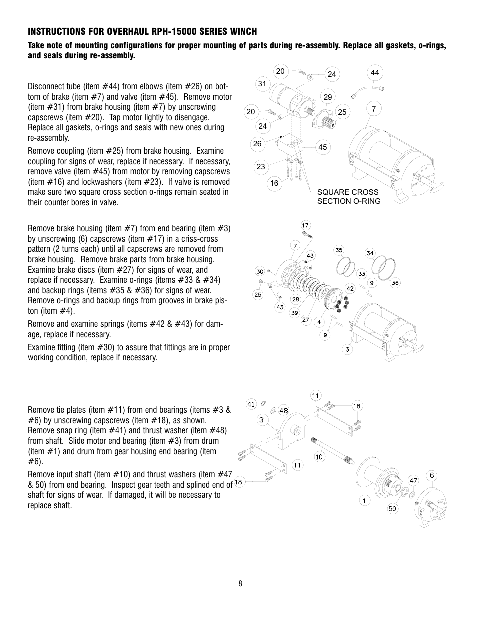 Ramsey Winch RPH-15000 User Manual | Page 8 / 64