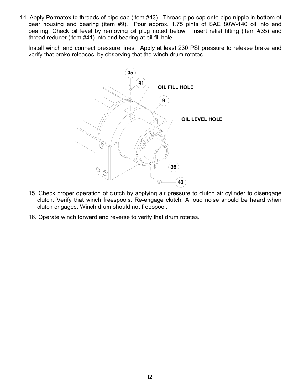 Ramsey Winch RPH-20000 (QUANTUM GBX) User Manual | Page 14 / 20
