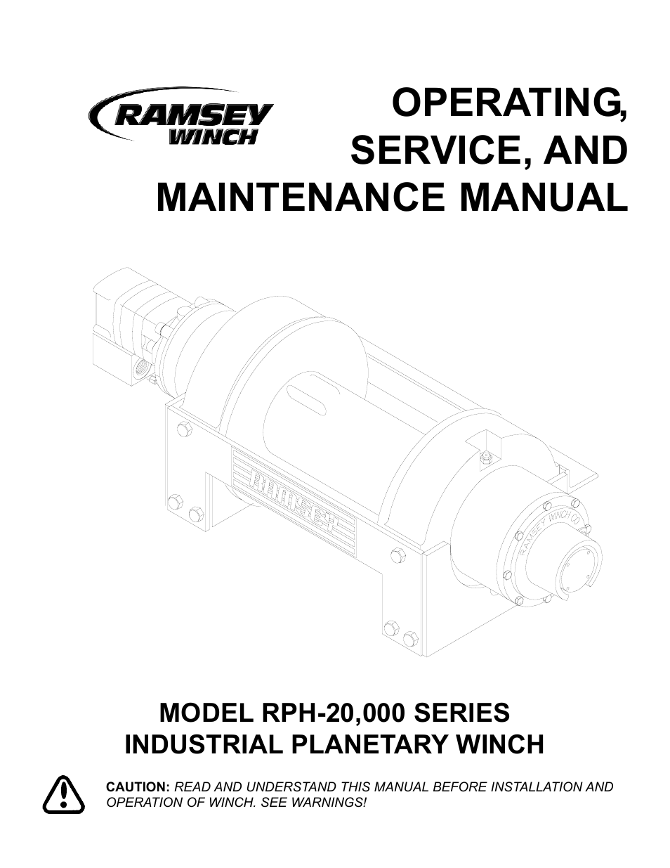 Ramsey Winch RPH-20000 (RAMSEY GBX) User Manual | 20 pages