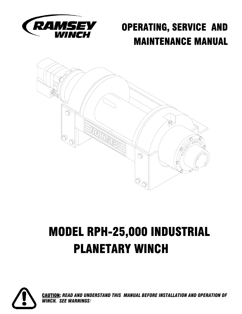 Ramsey Winch RPH-25000 QUANTUM W/2-SPD MOTOR User Manual | 20 pages