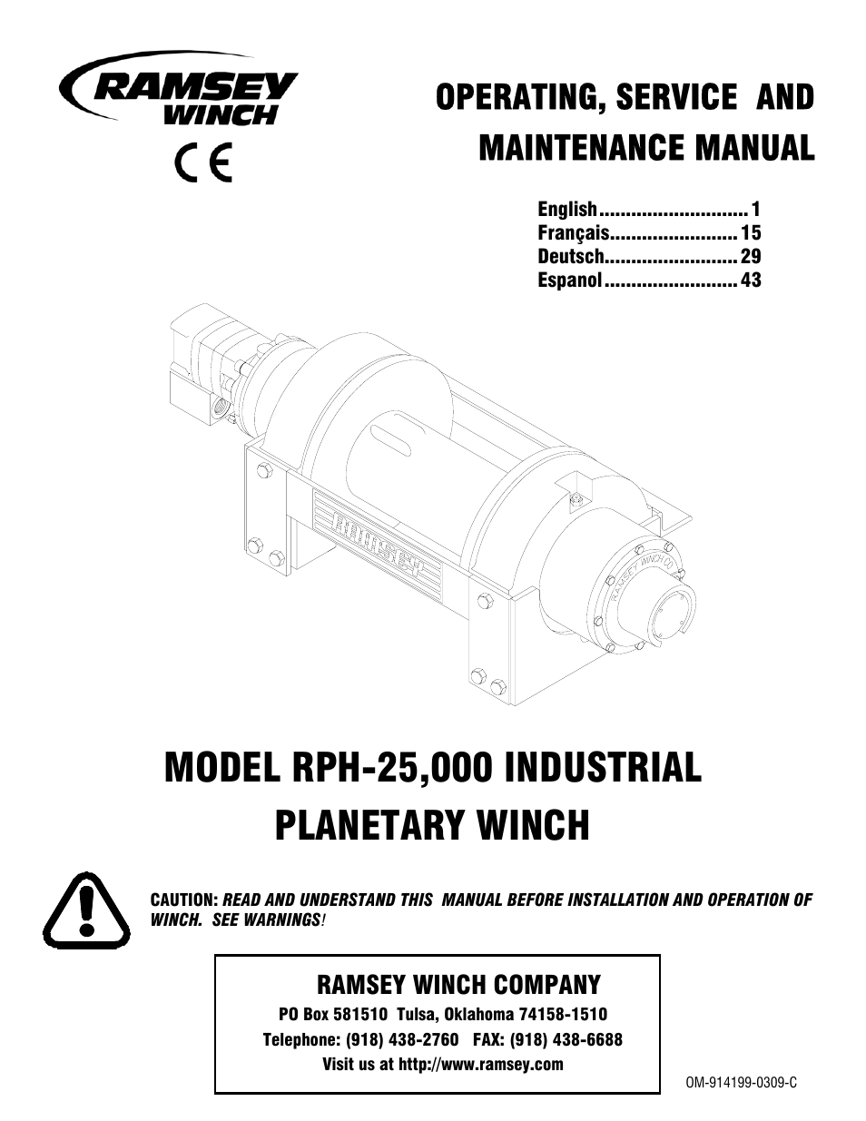 Ramsey Winch RPH-25000 User Manual | 56 pages