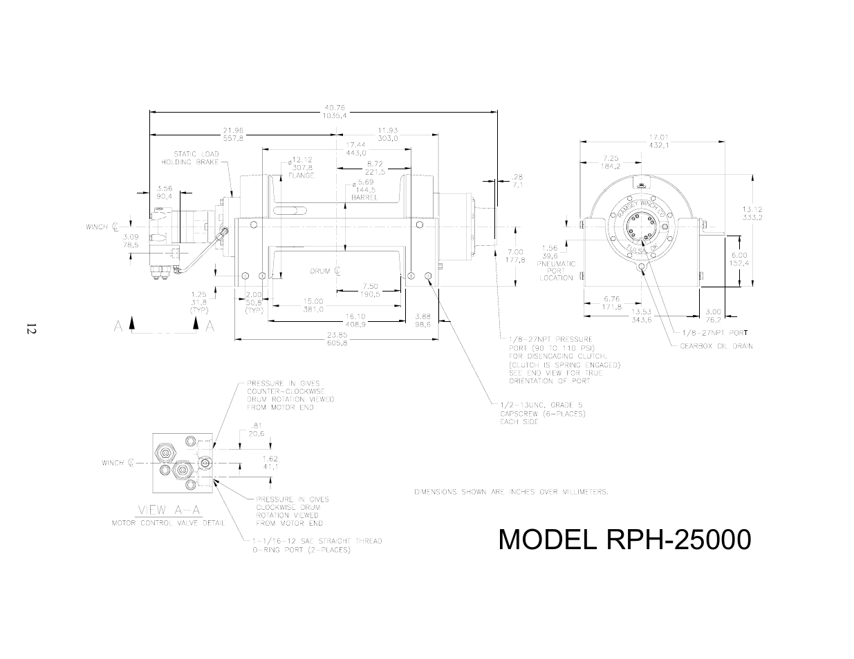 Ramsey Winch RPH-25000 User Manual | Page 12 / 56