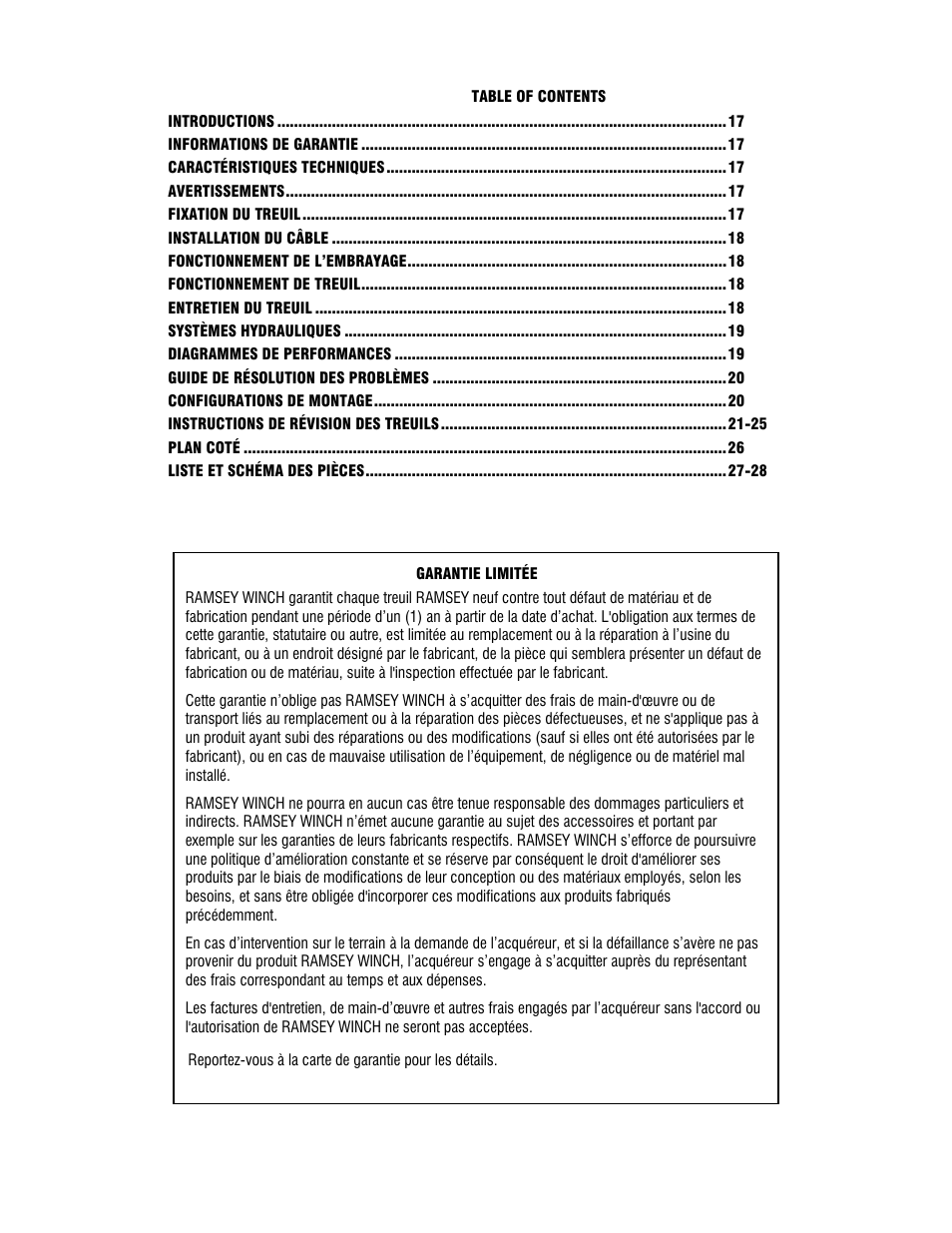 Ramsey Winch RPH-25000 User Manual | Page 16 / 56