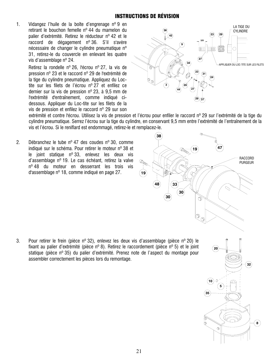 21 instructions de révision | Ramsey Winch RPH-25000 User Manual | Page 21 / 56