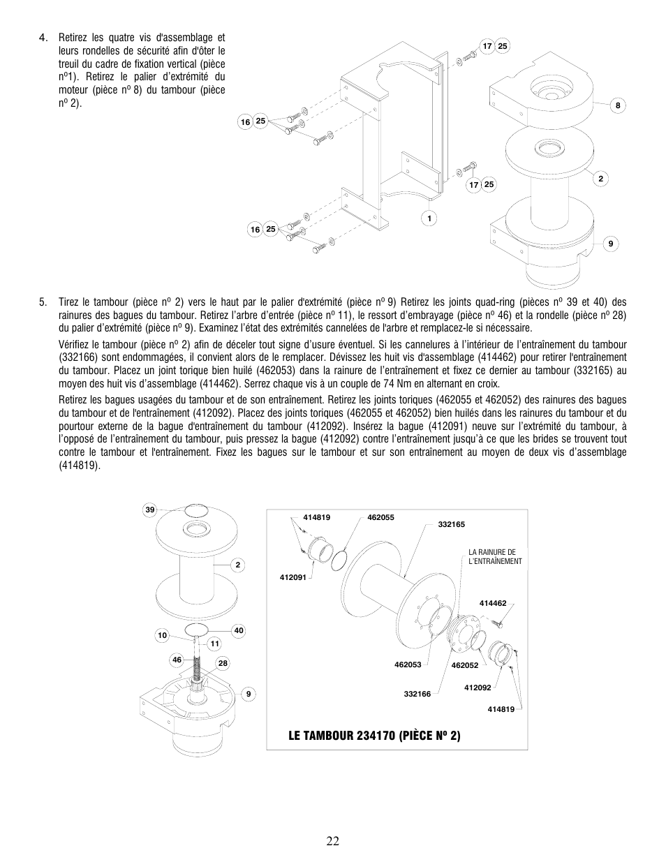 Ramsey Winch RPH-25000 User Manual | Page 22 / 56