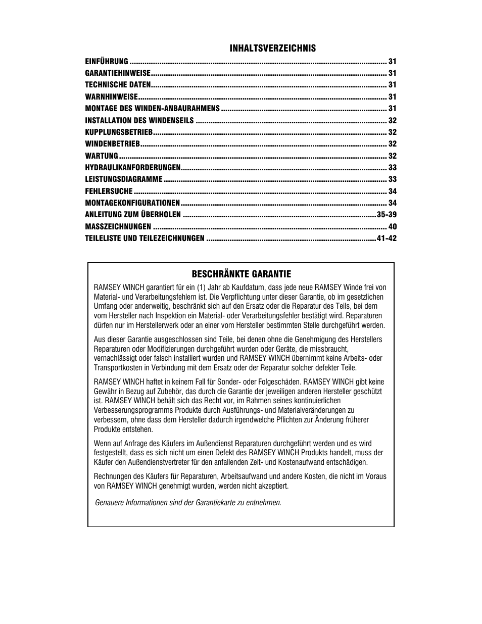 Ramsey Winch RPH-25000 User Manual | Page 30 / 56