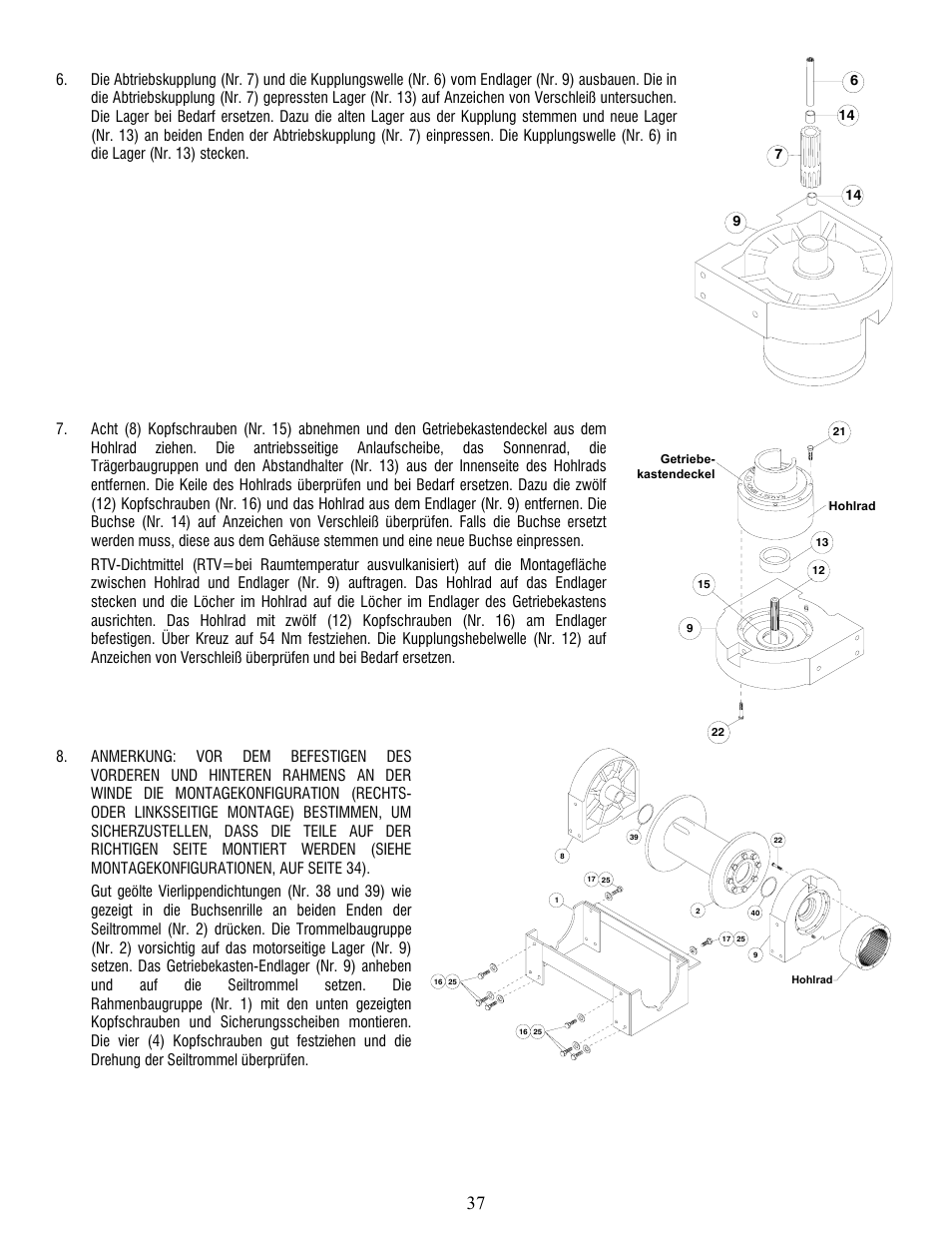 Ramsey Winch RPH-25000 User Manual | Page 37 / 56