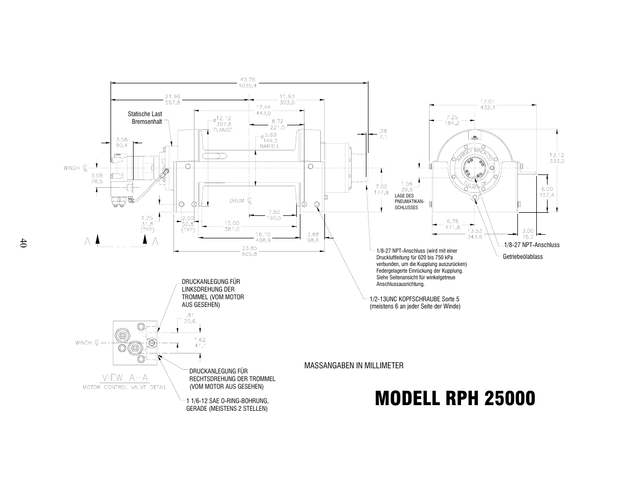 Ramsey Winch RPH-25000 User Manual | Page 40 / 56