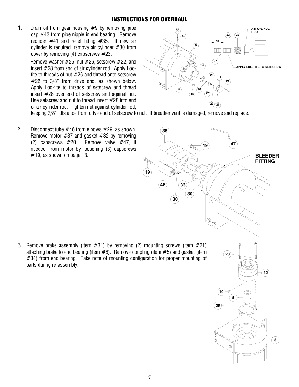 7instructions for overhaul 1 | Ramsey Winch RPH-25000 User Manual | Page 7 / 56