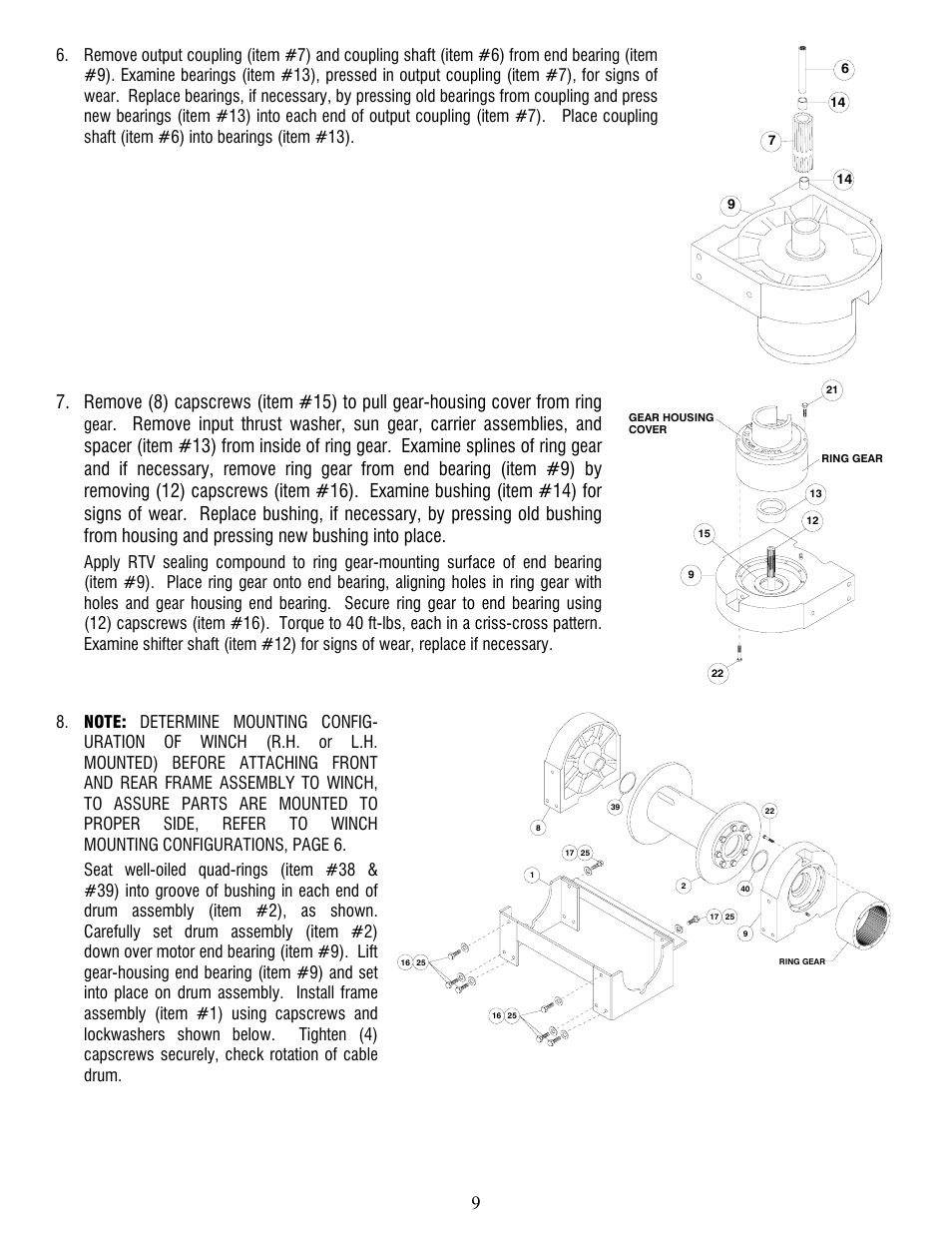 Gear | Ramsey Winch RPH-25000 User Manual | Page 9 / 56