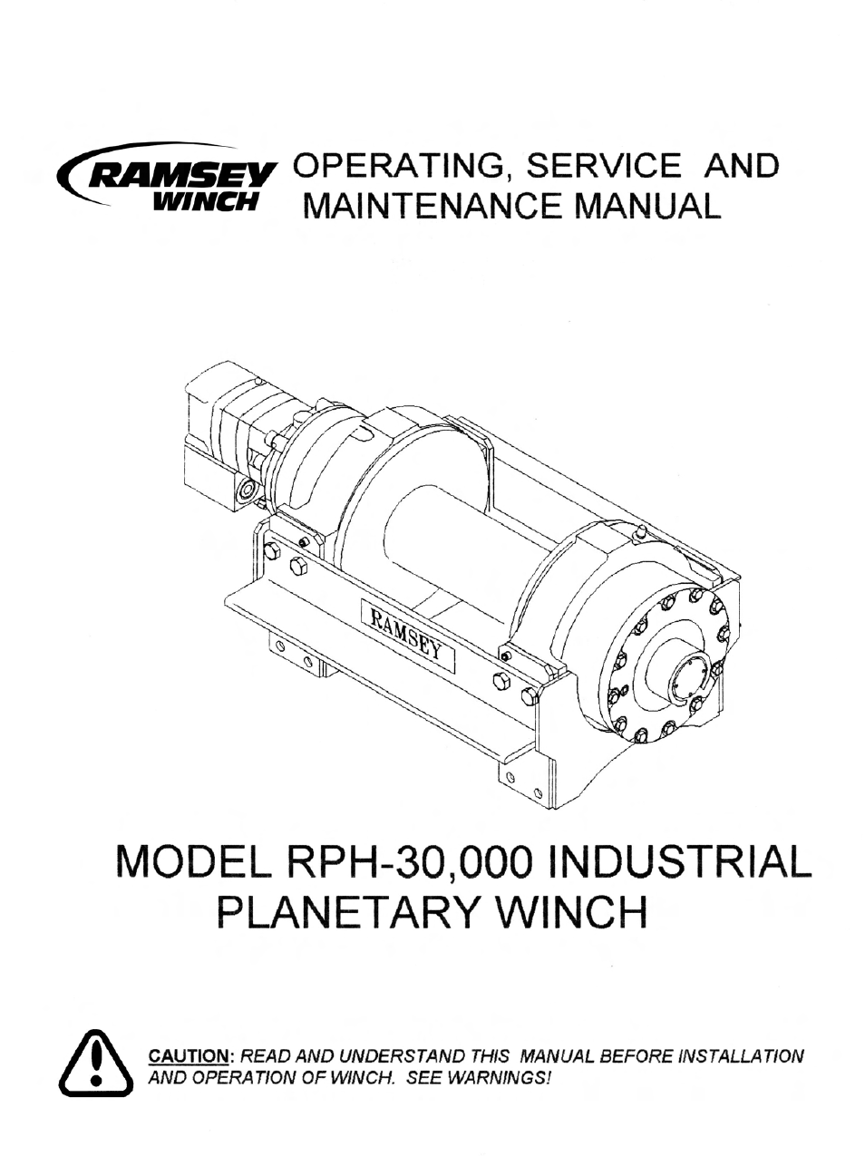 Ramsey Winch RPH-30000 User Manual | 20 pages