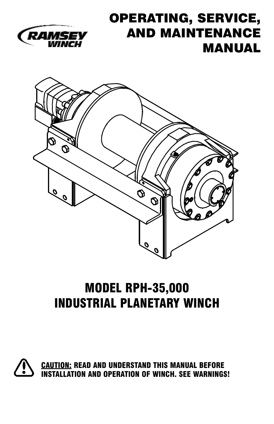 Ramsey Winch RPH-35000 User Manual | 20 pages