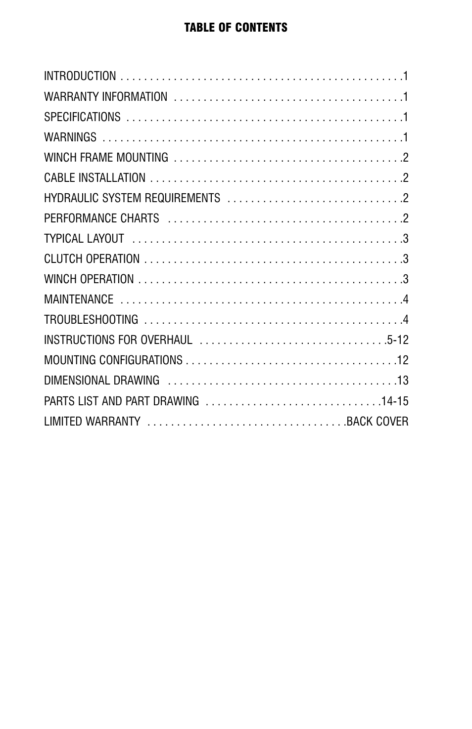 Ramsey Winch RPH-35000 User Manual | Page 2 / 20