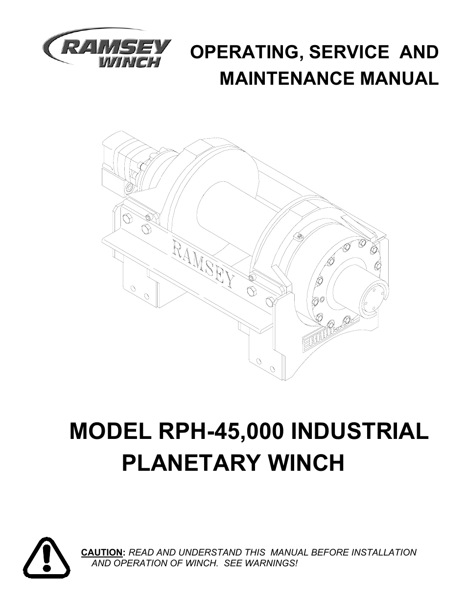 Ramsey Winch RPH-45000 (Mtg. Frame) User Manual | 20 pages