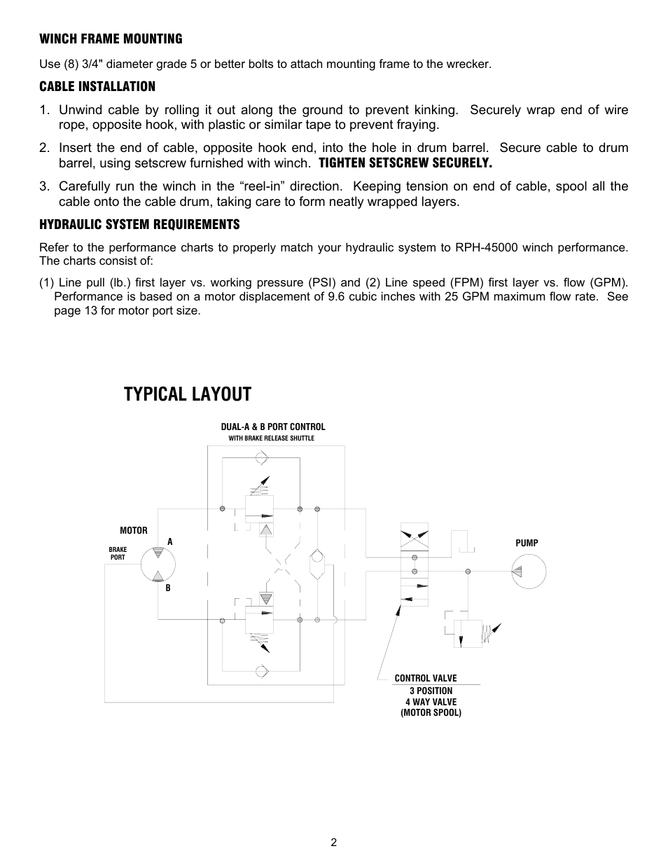 Typical layout | Ramsey Winch RPH-45000 (Mtg. Frame) User Manual | Page 4 / 20