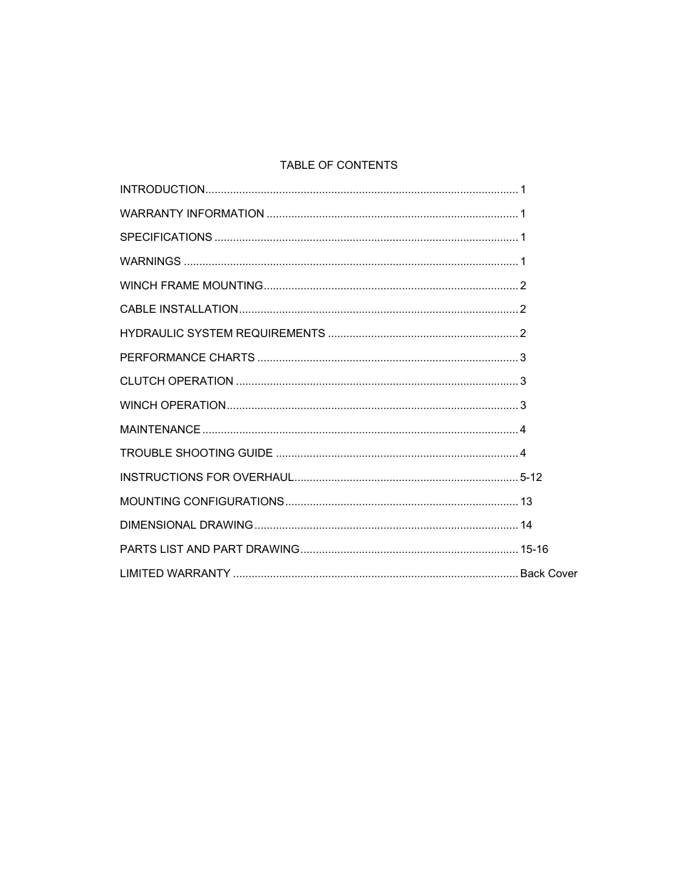 Ramsey Winch RPH-50000 (Mtg. Frame) User Manual | Page 2 / 20