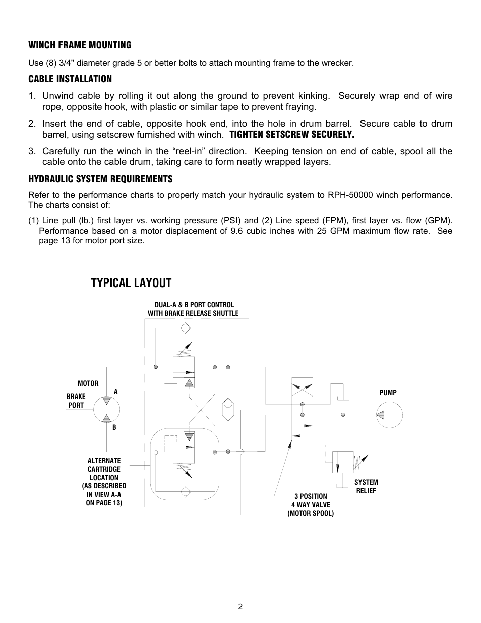 Typical layout | Ramsey Winch RPH-50000 (Mtg. Frame) User Manual | Page 4 / 20