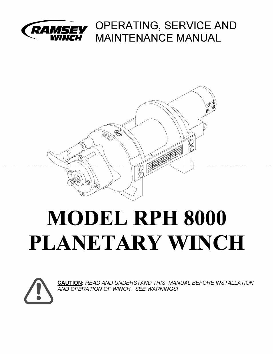 Ramsey Winch RPH-8000 User Manual | 28 pages