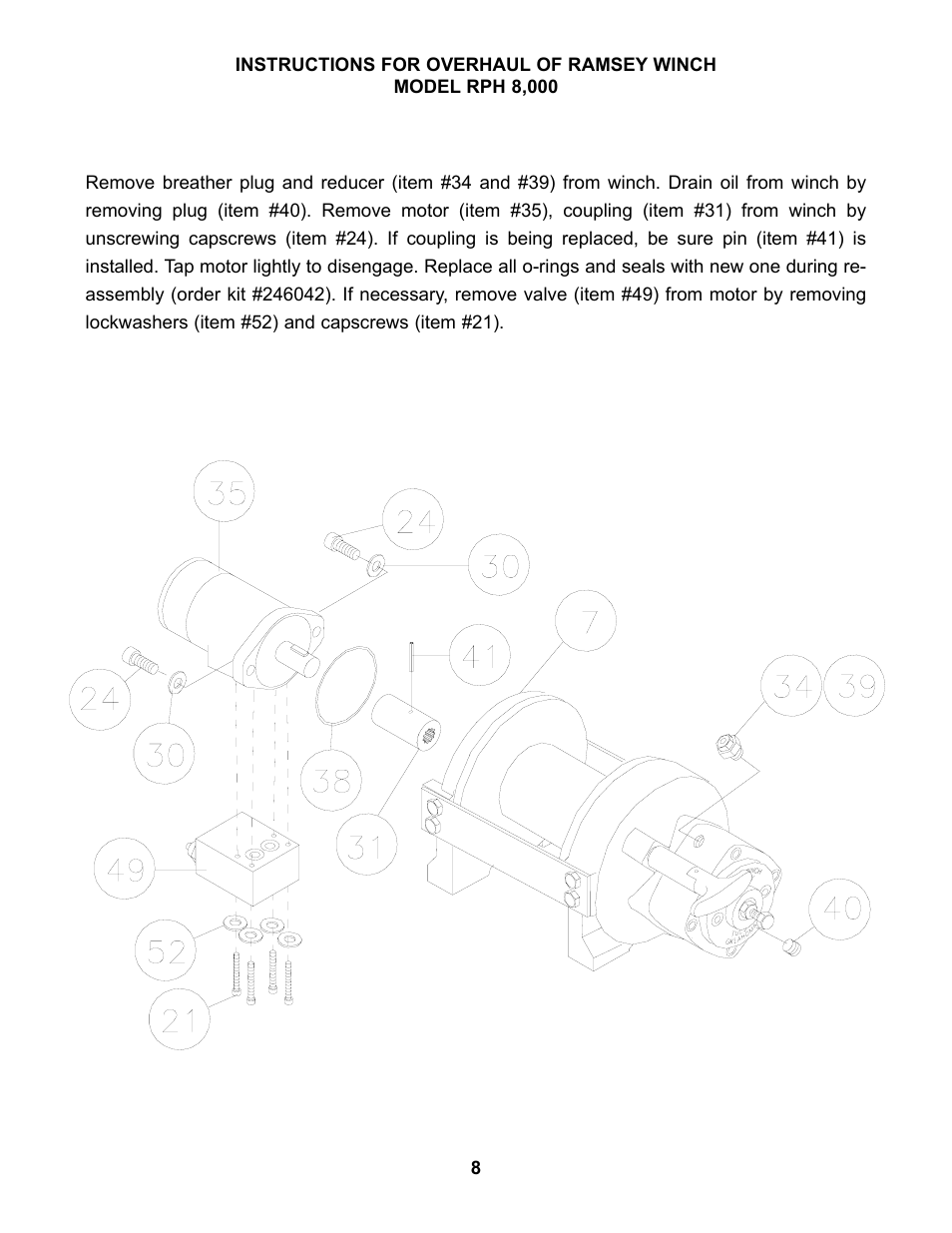 Ramsey Winch RPH-8000 User Manual | Page 10 / 28