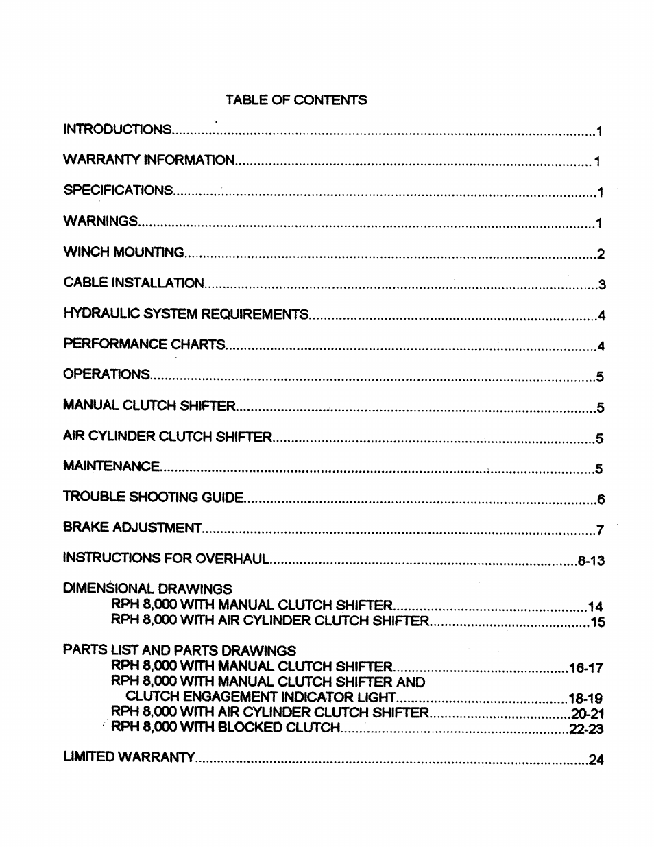 Ramsey Winch RPH-8000 User Manual | Page 2 / 28