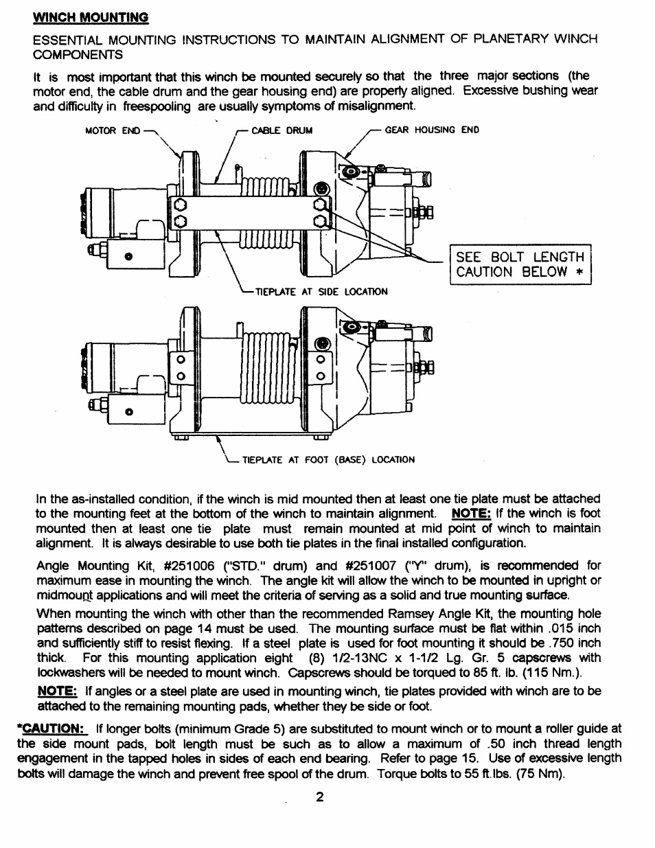 Ramsey Winch RPH-8000 User Manual | Page 4 / 28