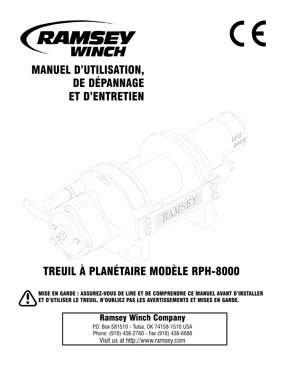 Ramsey Winch RPH-8000 User Manual | Page 22 / 84