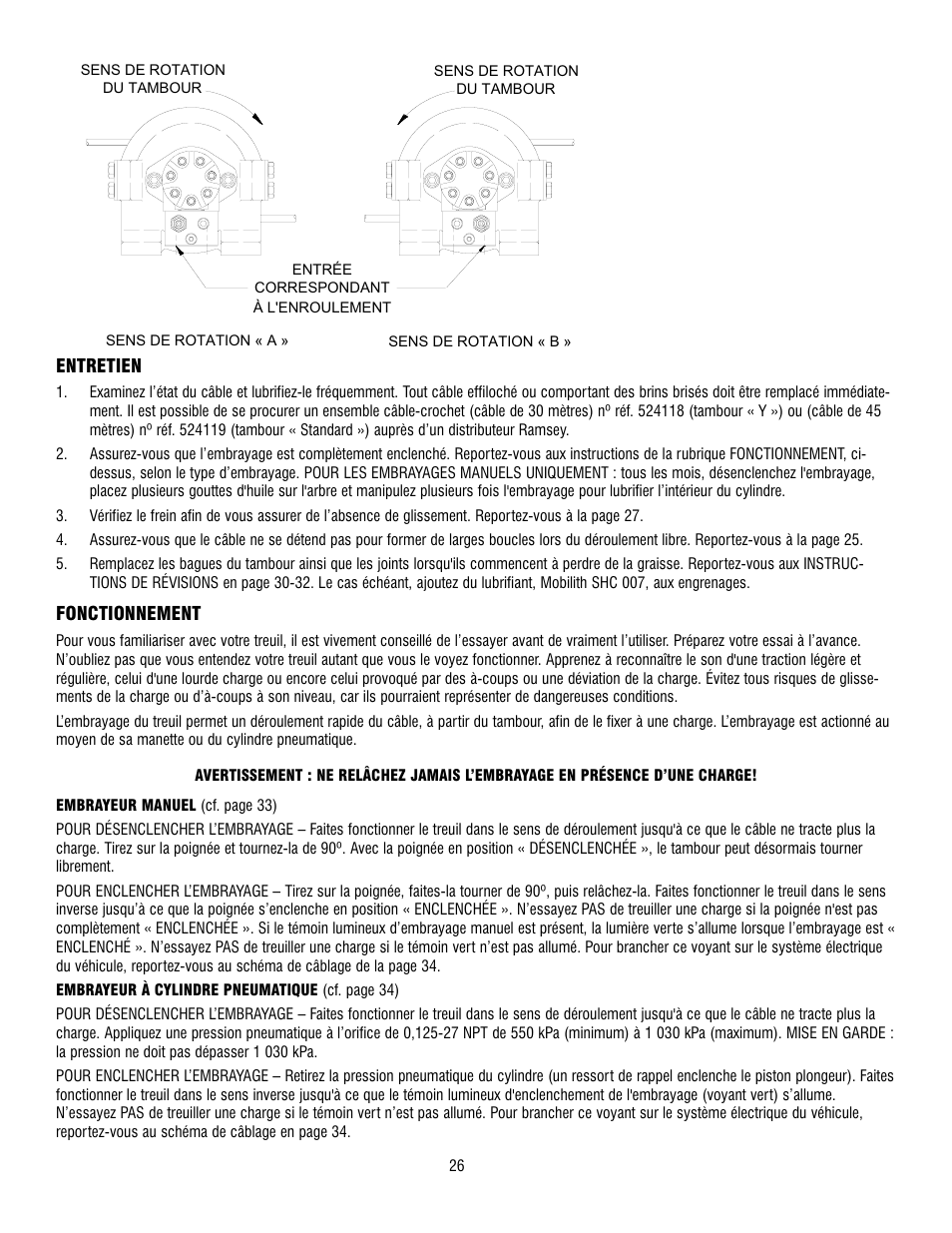 Ramsey Winch RPH-8000 User Manual | Page 26 / 84