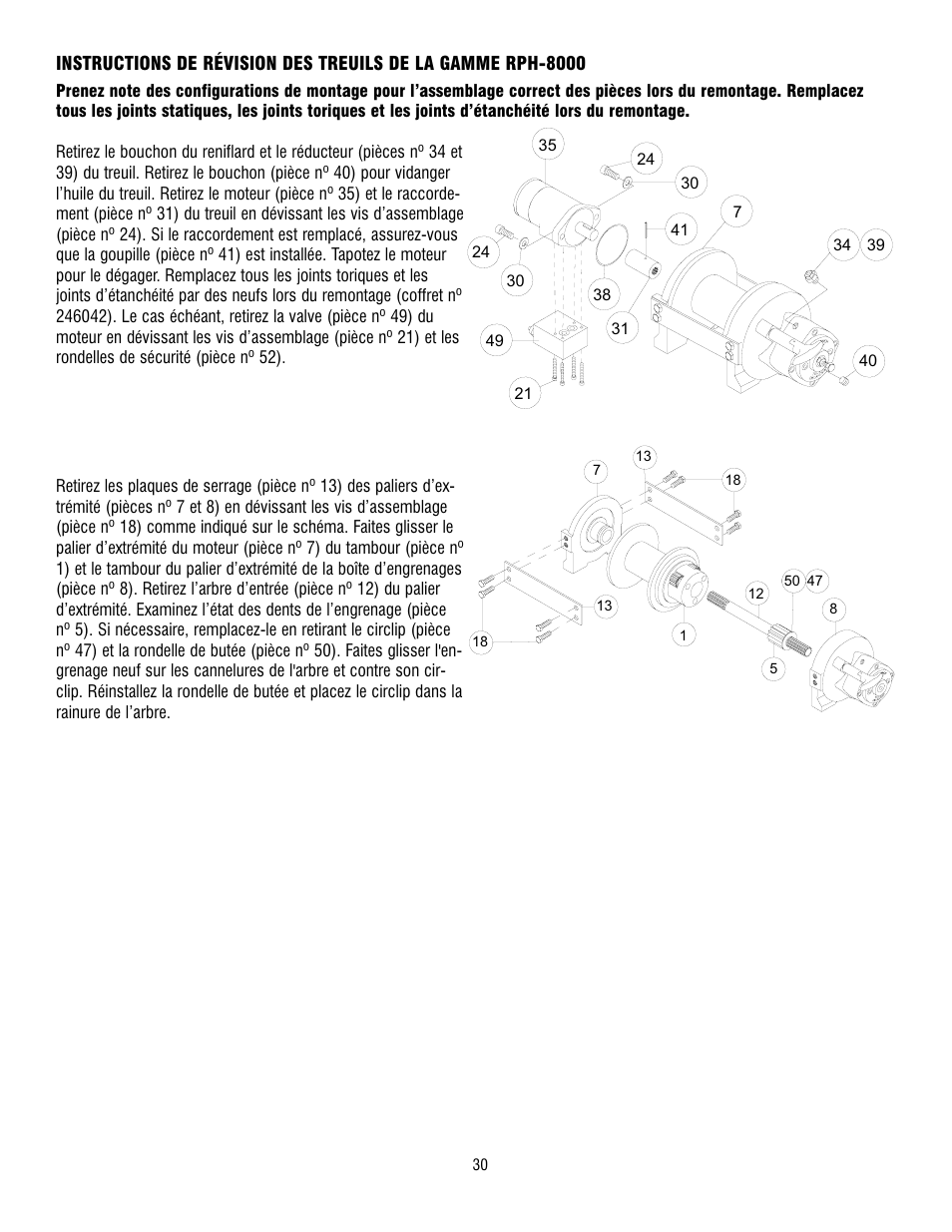 Ramsey Winch RPH-8000 User Manual | Page 30 / 84