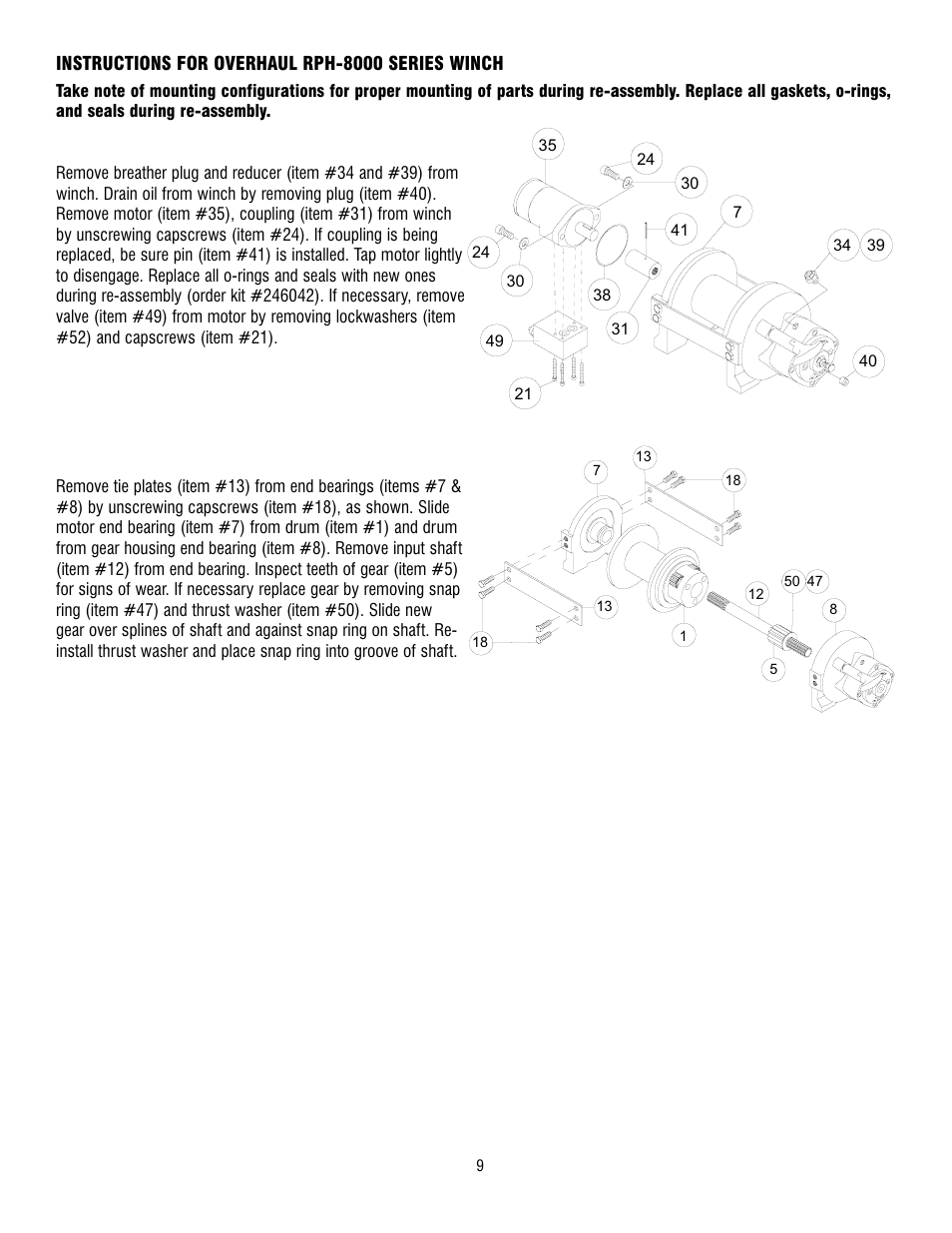 Ramsey Winch RPH-8000 User Manual | Page 9 / 84