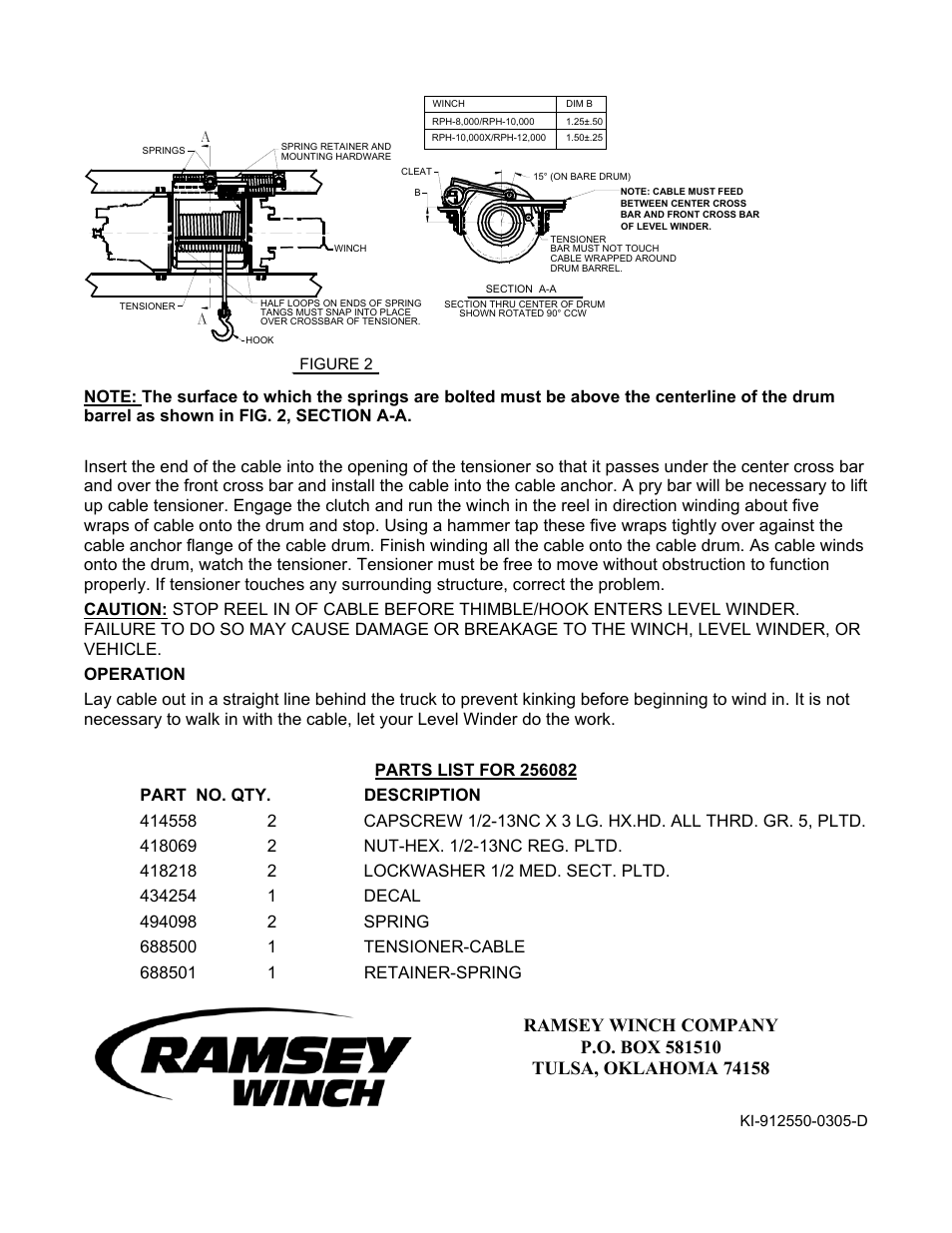 Ramsey Winch LEVEL WINDER 5 256082 User Manual | Page 2 / 2